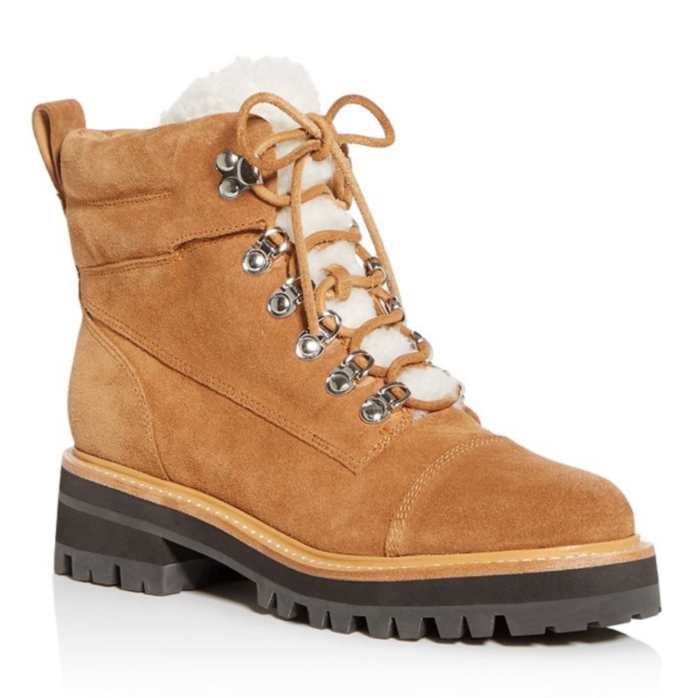 Marc Fisher LTD Idella Shearling Tan Hiker Boot 9